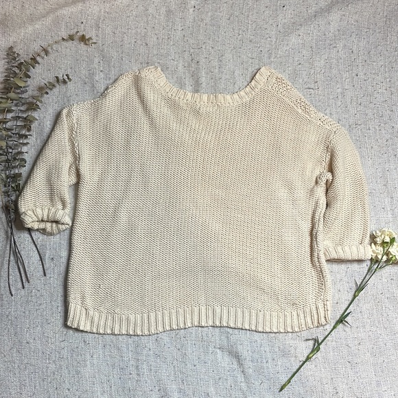 Cream Knit Off-Shoulder Oversize Sweater - Topshop - Picture 3 of 3